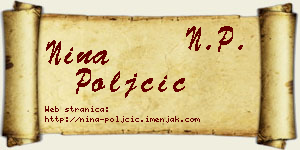 Nina Poljčić vizit kartica